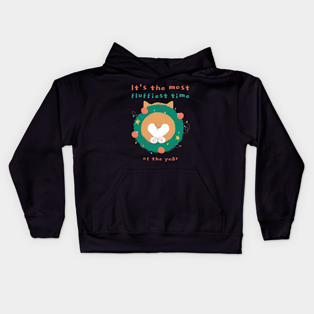 Corgi Christmas Kids Hoodie by Tip Top Tee's